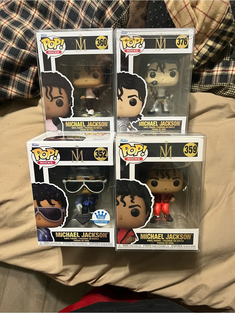 Funko Michael Jackson Pop! Rocks Vinyl Figure Set - Black, White, Red, Blue